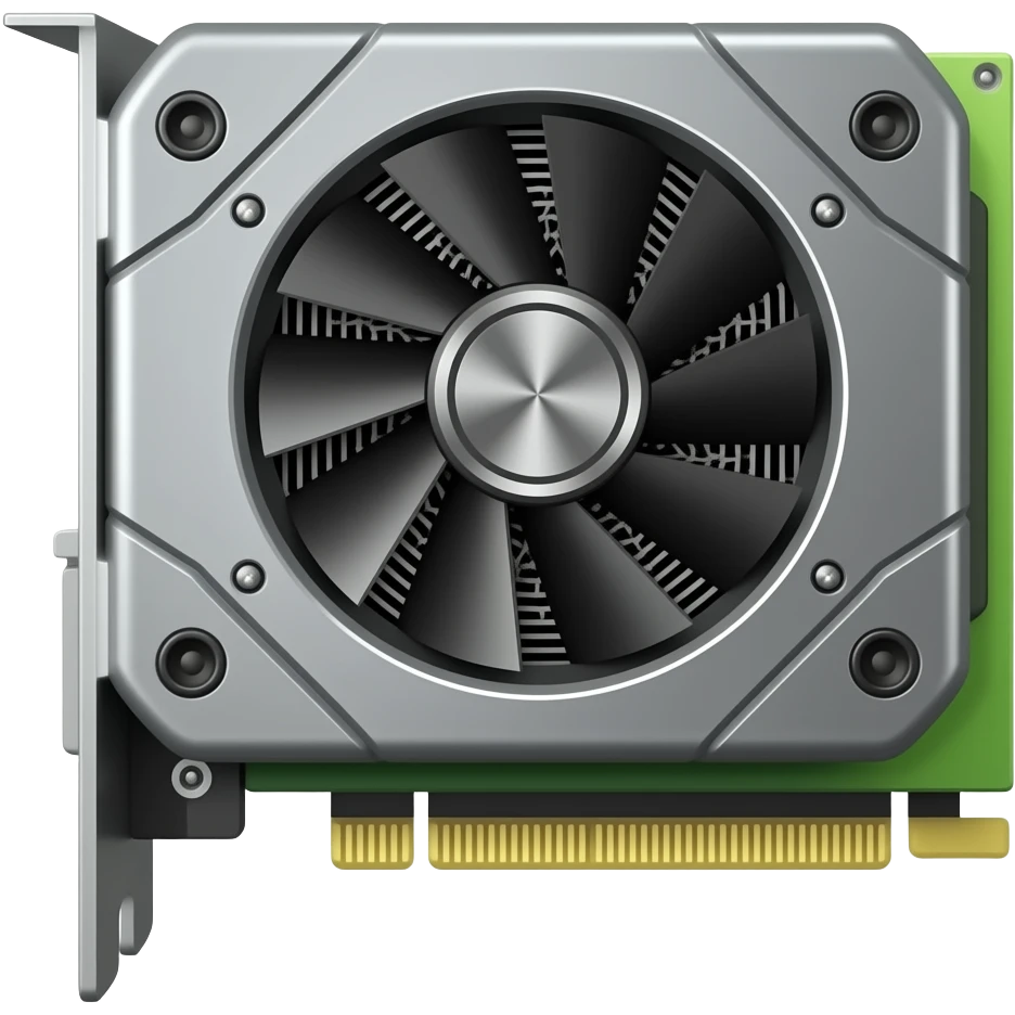 Nvidia GPU 3D rectangular emoji