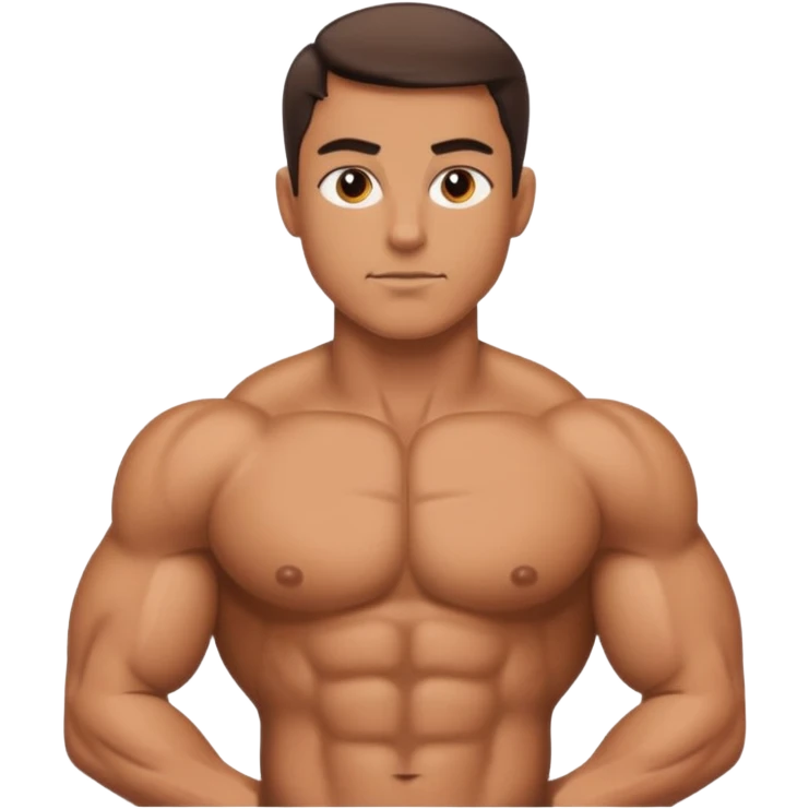 Create a buffed and defined chest view emoji