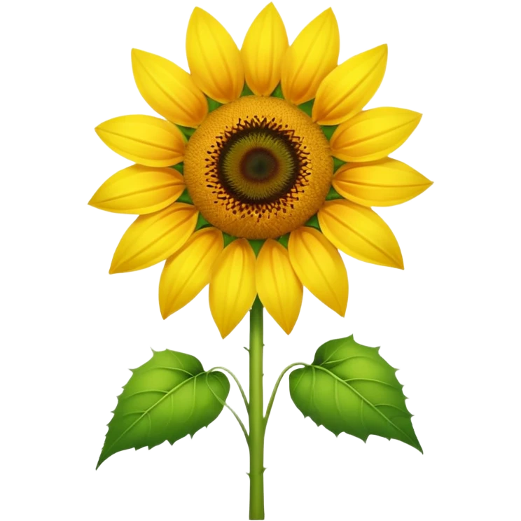 A bright, realistic sunflower with vivid yellow petals and a detailed center. The stem is extremely long, thin, and vibrant green, stretching vertically and occupying most of the image. Natural style, soft lighting, simple background to highlight the flower’s tall, slender shape. emoji