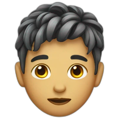 Boy with Tied hair  emoji