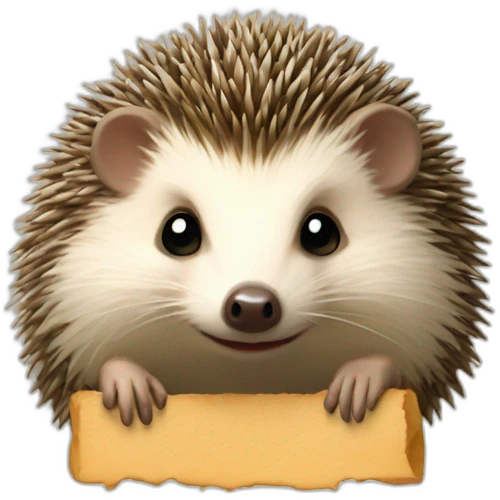 Hedgehog painting emoji