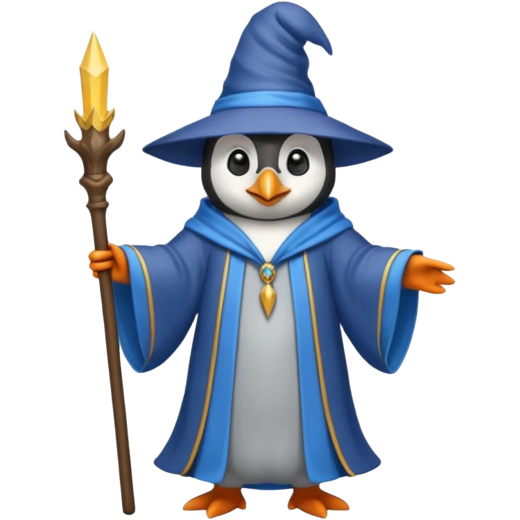 Penguin Wizard emoji
