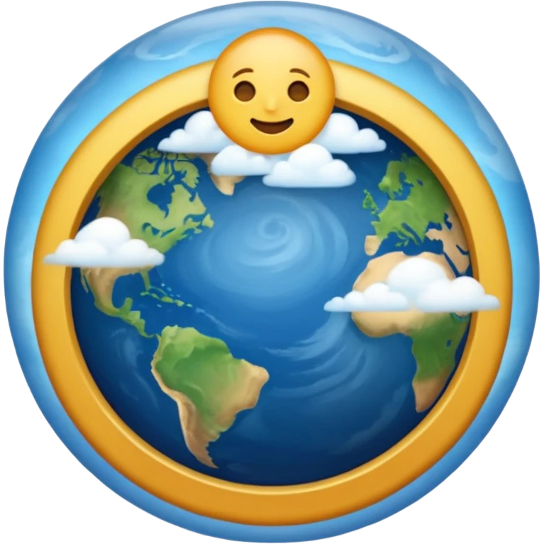 an emoji that circular like the emoji of earth but withh the representation of heaven/sky/aethenum emoji