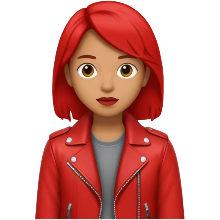 The singer red leather emoji
