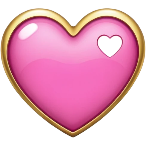 Heart pink with gold emoji