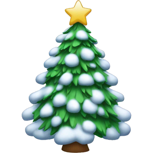 snow christmas tree emoji