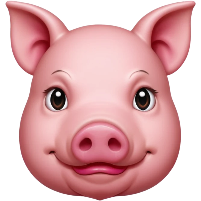 a pig having tattoo emoji