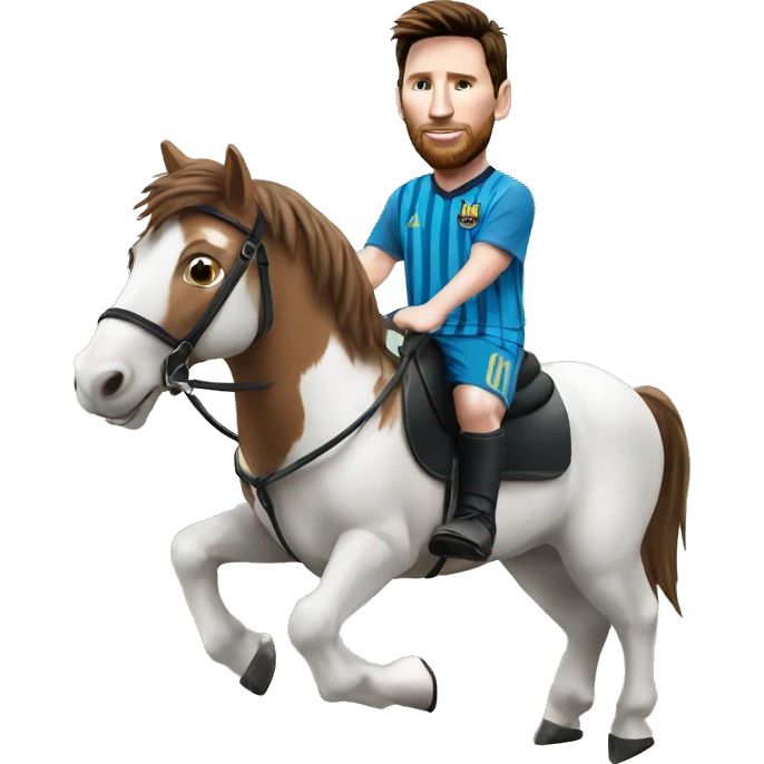 Messi sur un cheval emoji