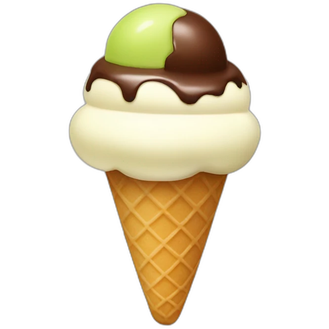 Ice Cream choclate pistachio emoji