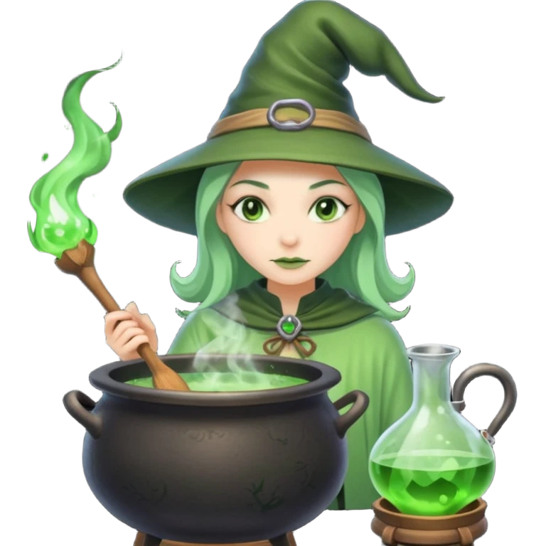 green witch cooking potion emoji