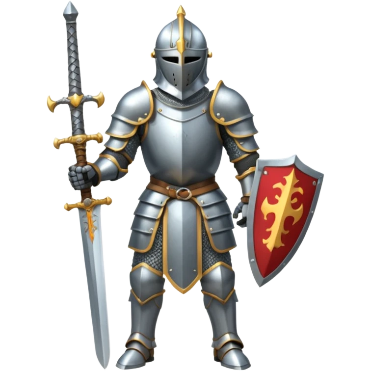 aggressive knight full body emoji