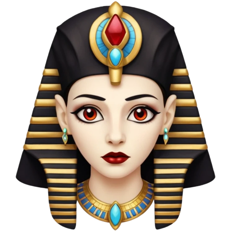 vampire with ancient egypt hat emoji