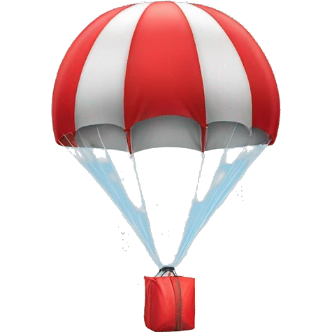 red parachute airdrop emoji