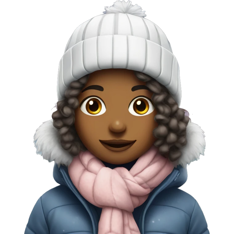 Cute winter vibes with girl emoji