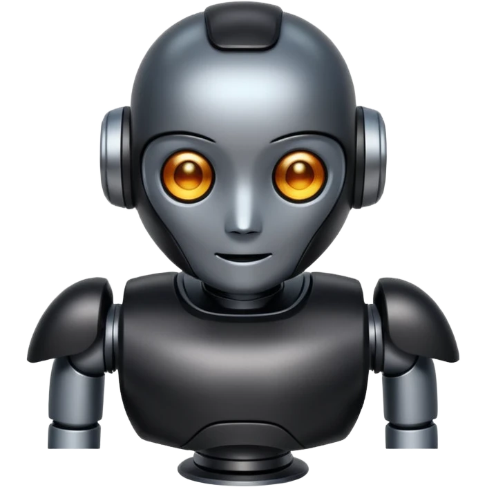 chinese robot, black
 emoji
