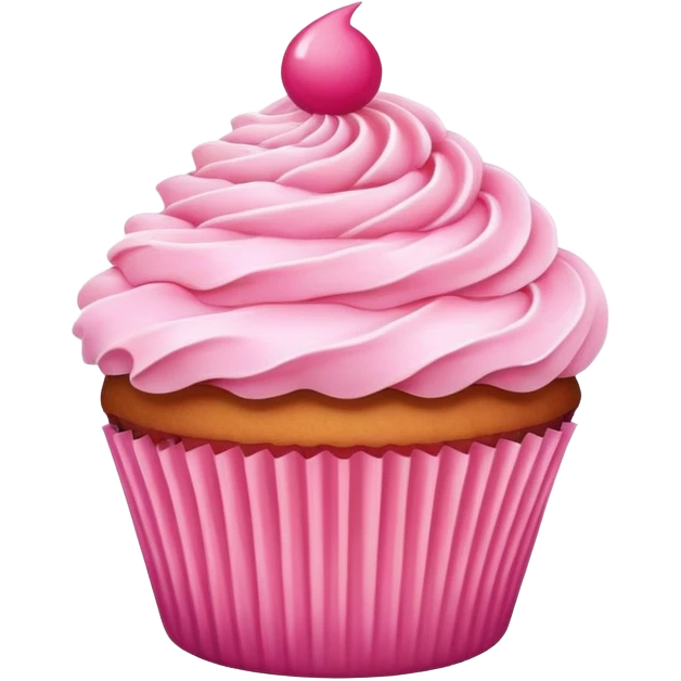 cupcake with pink icing emoji