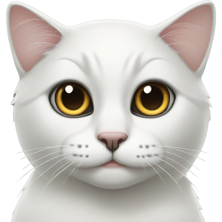 Half white half black cat emoji