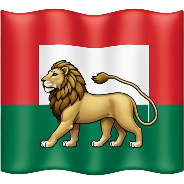 The persian flag with the lion emoji