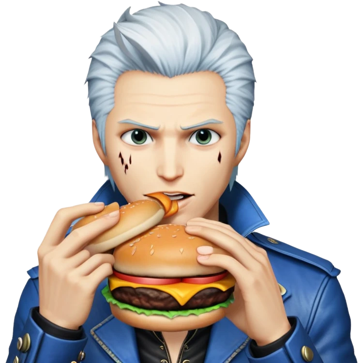 Dmc5 vergil eating a burger emoji
