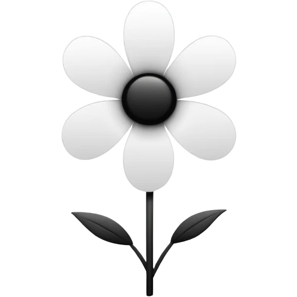 Flower line emoji