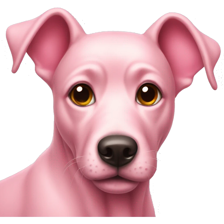Pink dog  emoji