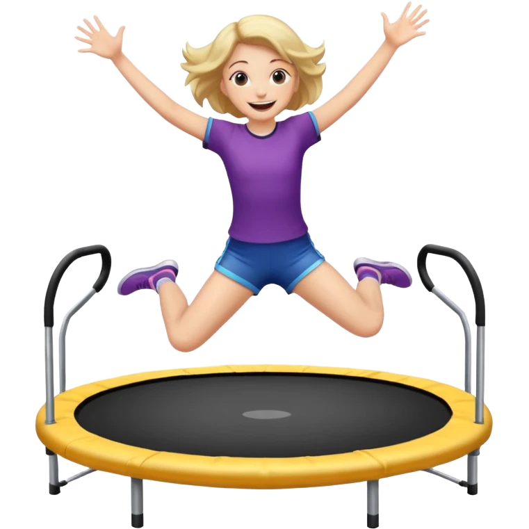 girl jumping on trampoline  emoji