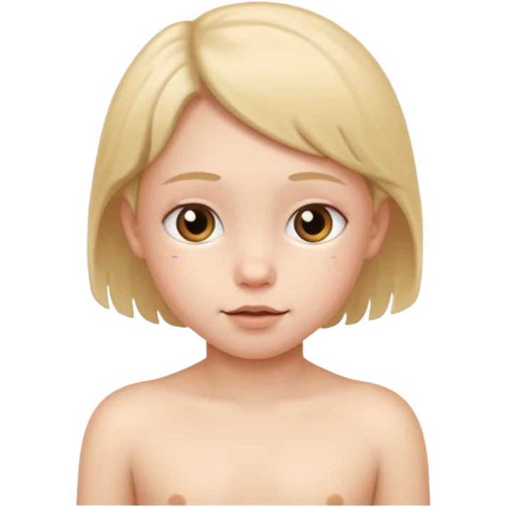 Enfant nue avec emoji