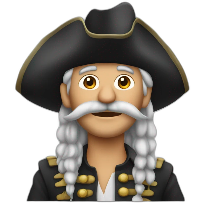 Pirata viejo con perico emoji