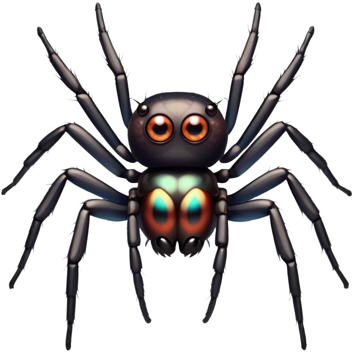 intelligent jumping spider with complex eyes emoji
