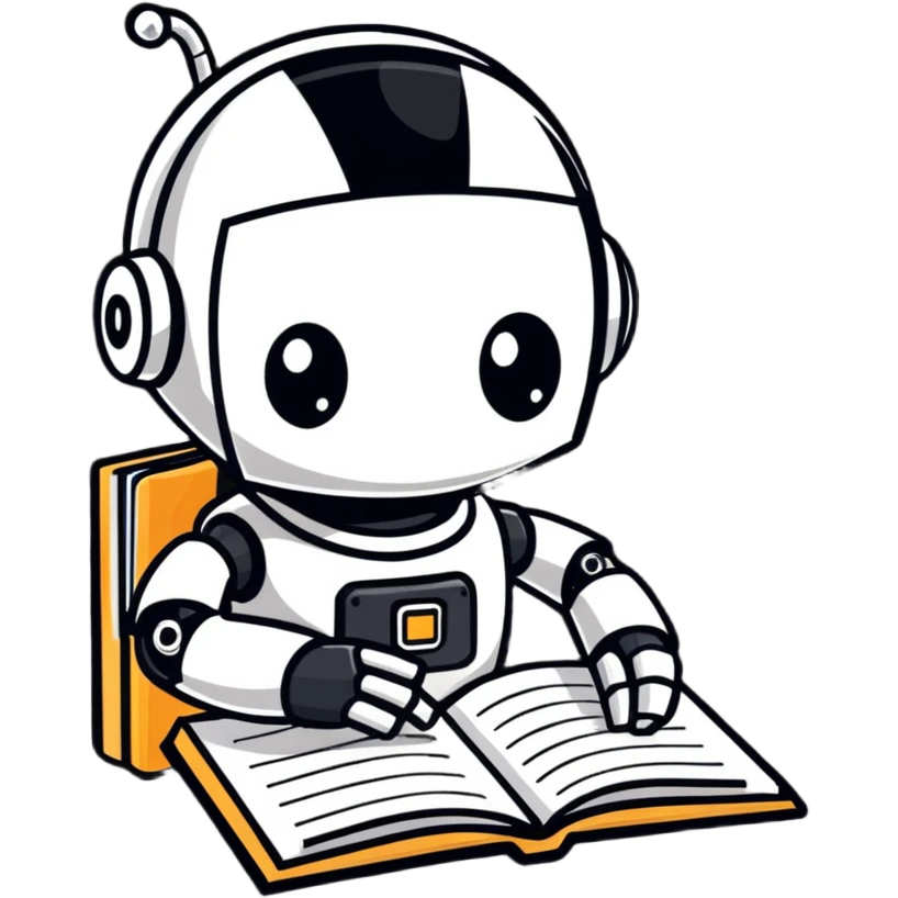 robot writing in a notebook emoji
