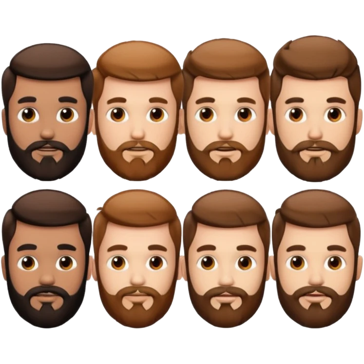 different beard emoji