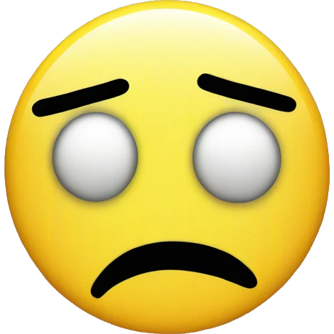 Sad face with glitch  effect  emoji