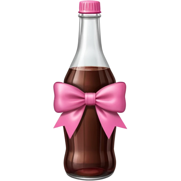 dr pepper bottle with a pink bow on top emoji
