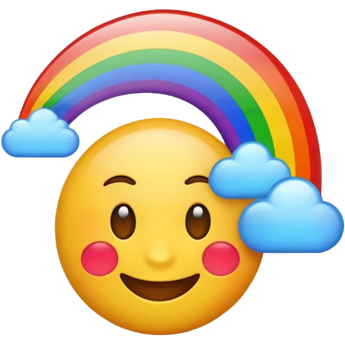 emoji with rainbow  emoji