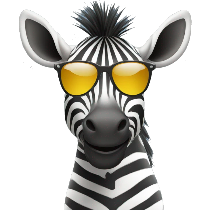 zebra with sunglasses emoji