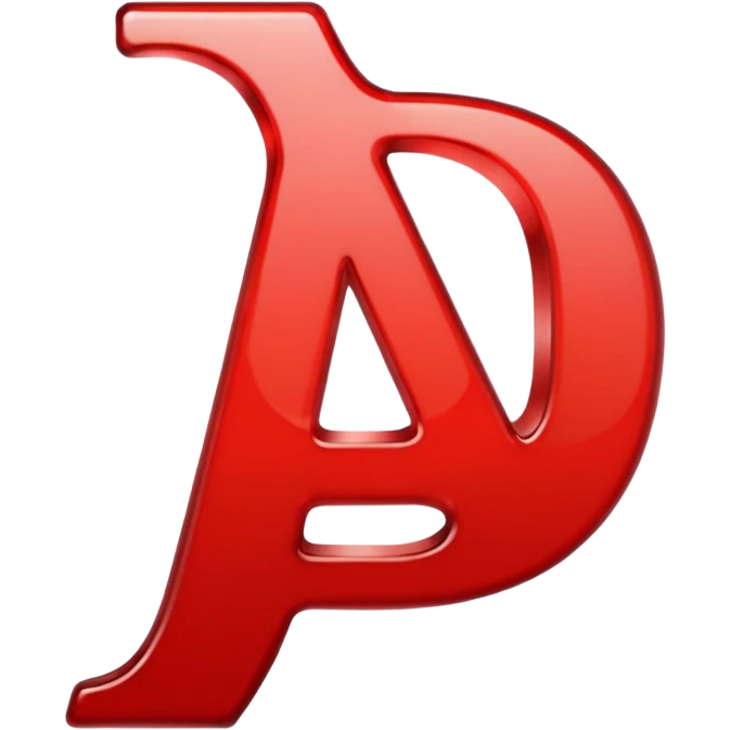 Красная буква на прозрачном фоне  가 emoji