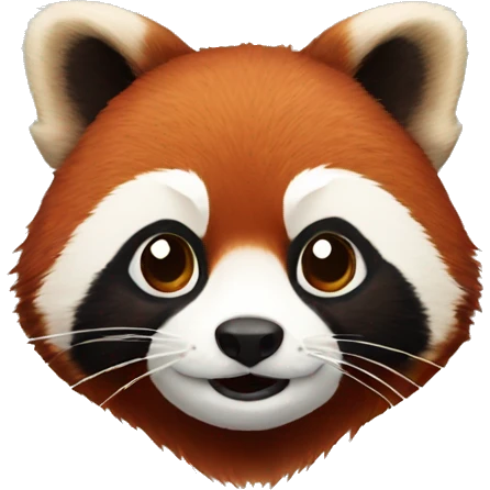 Stating red panda emoji
