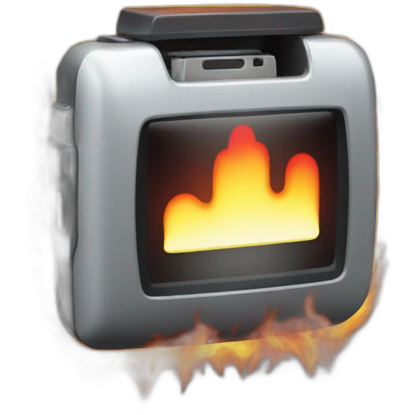 beeper pager on fire emoji