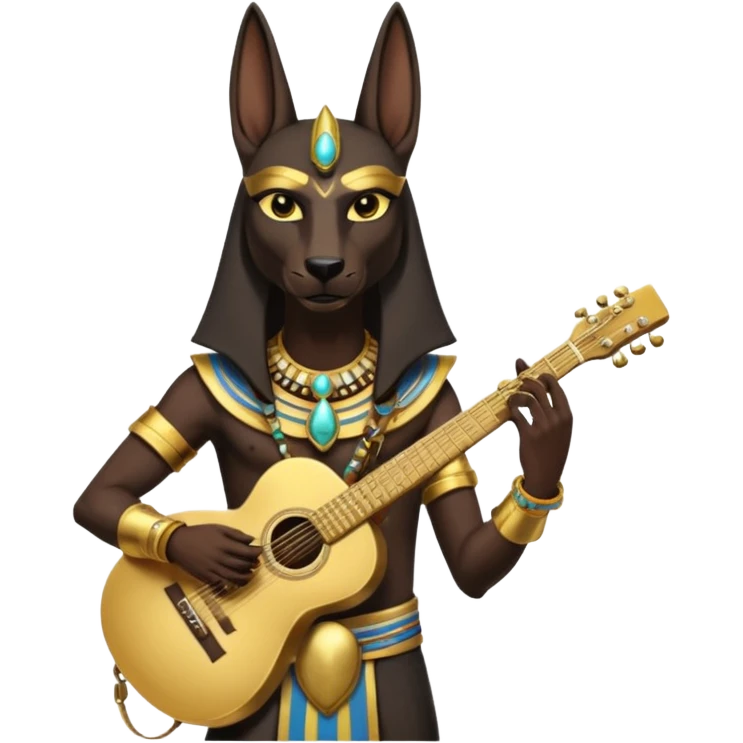 ancient anubis play guitar emoji