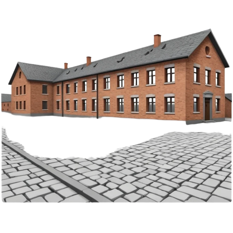 Auschwitz camp from outside but png of that structure  emoji