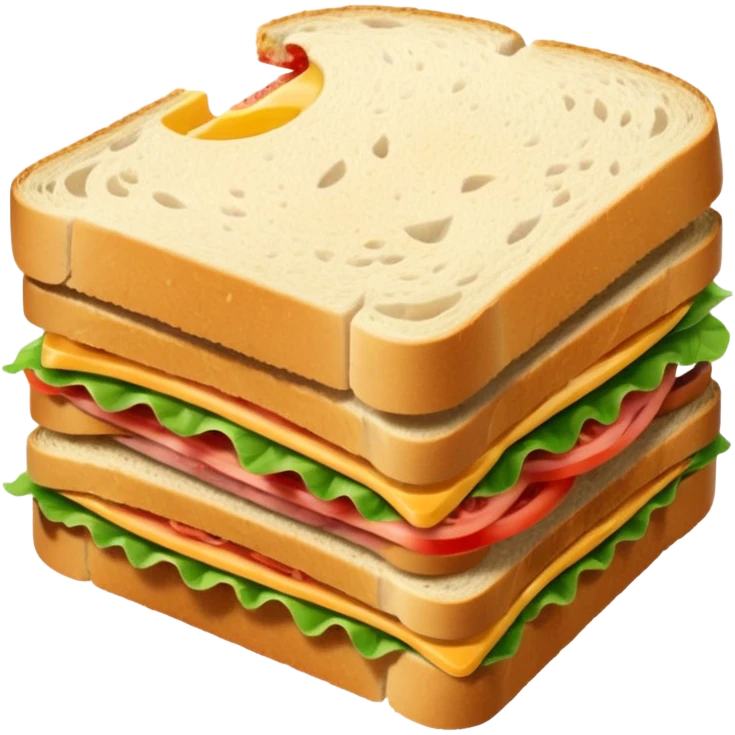 half sliced sandwich with no plate on base emoji