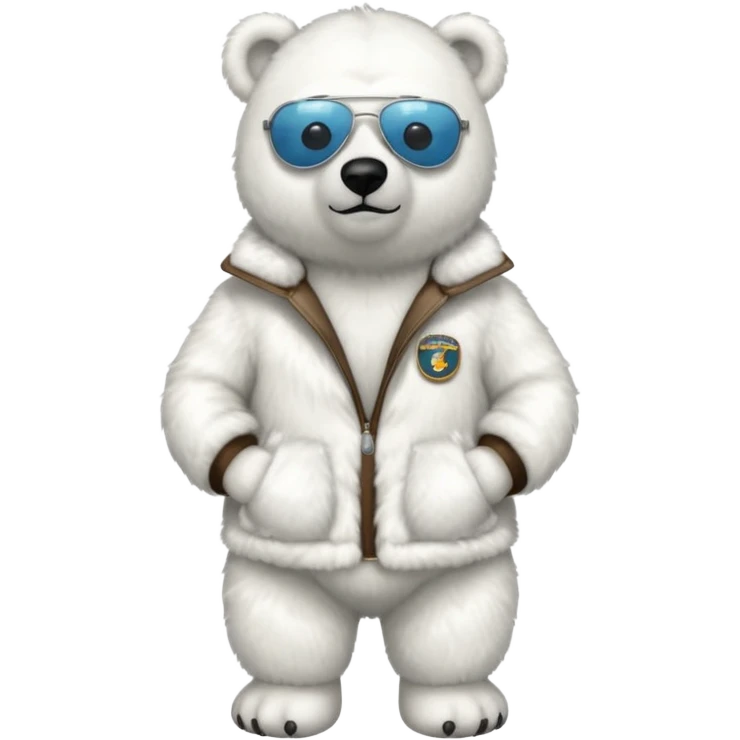 Polar bear with aviators emoji