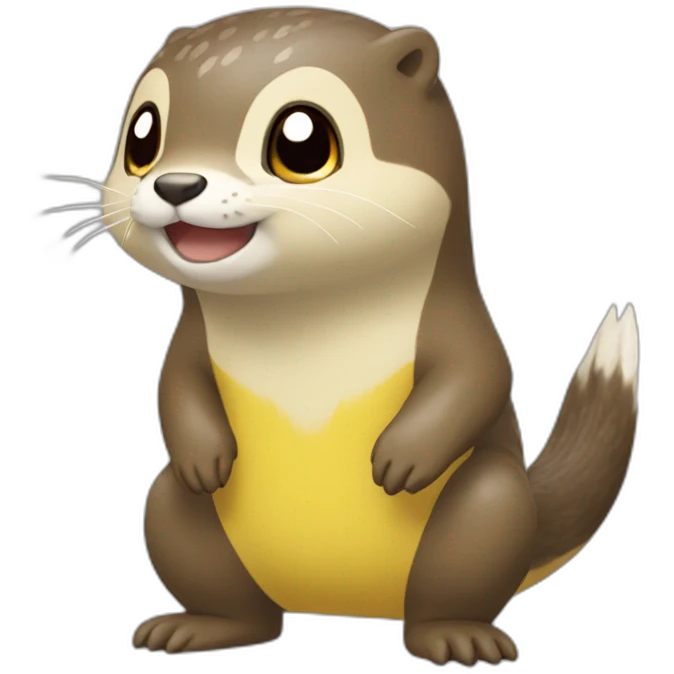 Loutre sur Pikachu emoji