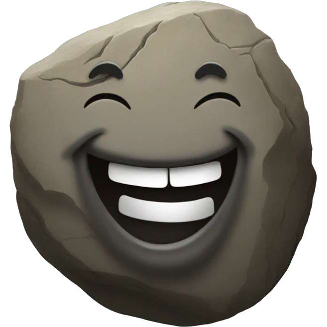Laughing rock  emoji
