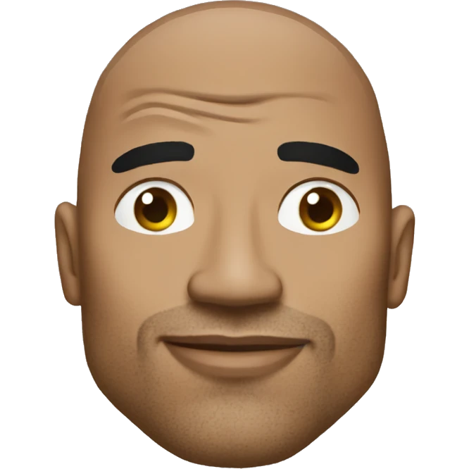 the rock with a mobile phone emoji