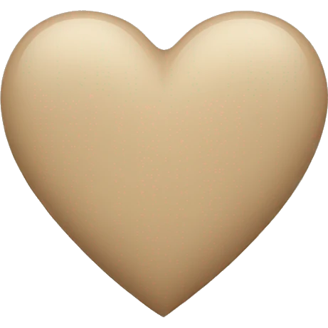 Beige heart emoji