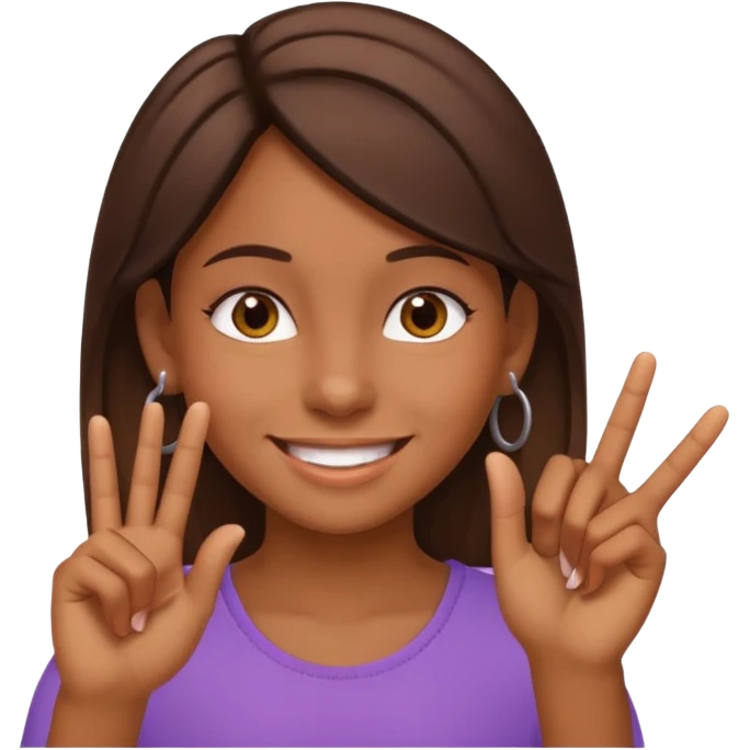 👂🏾🤏🏾 combined with a smile, girl emoji