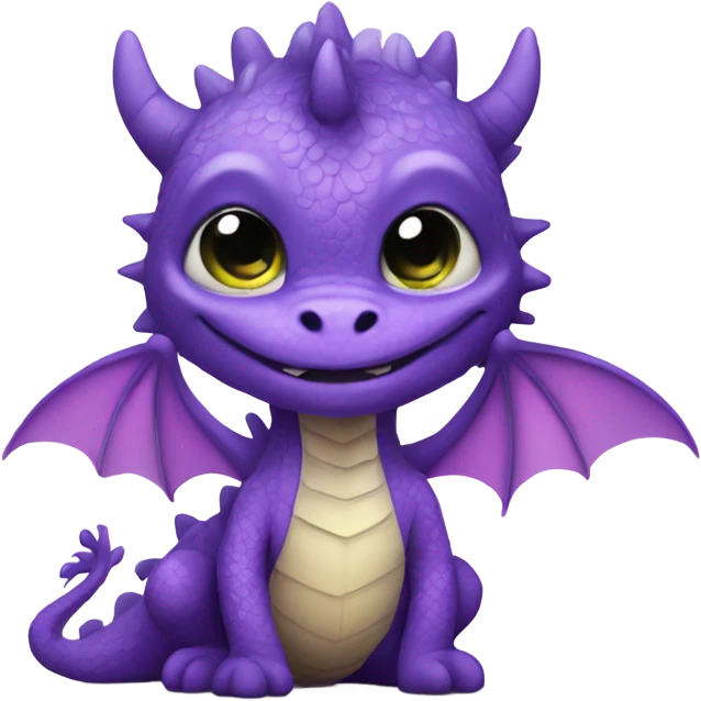 Cute dragon in purple tutu emoji