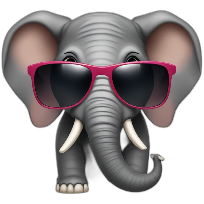 Elephant with sunglass emoji