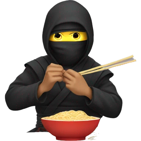 Ninja eating noodles  emoji